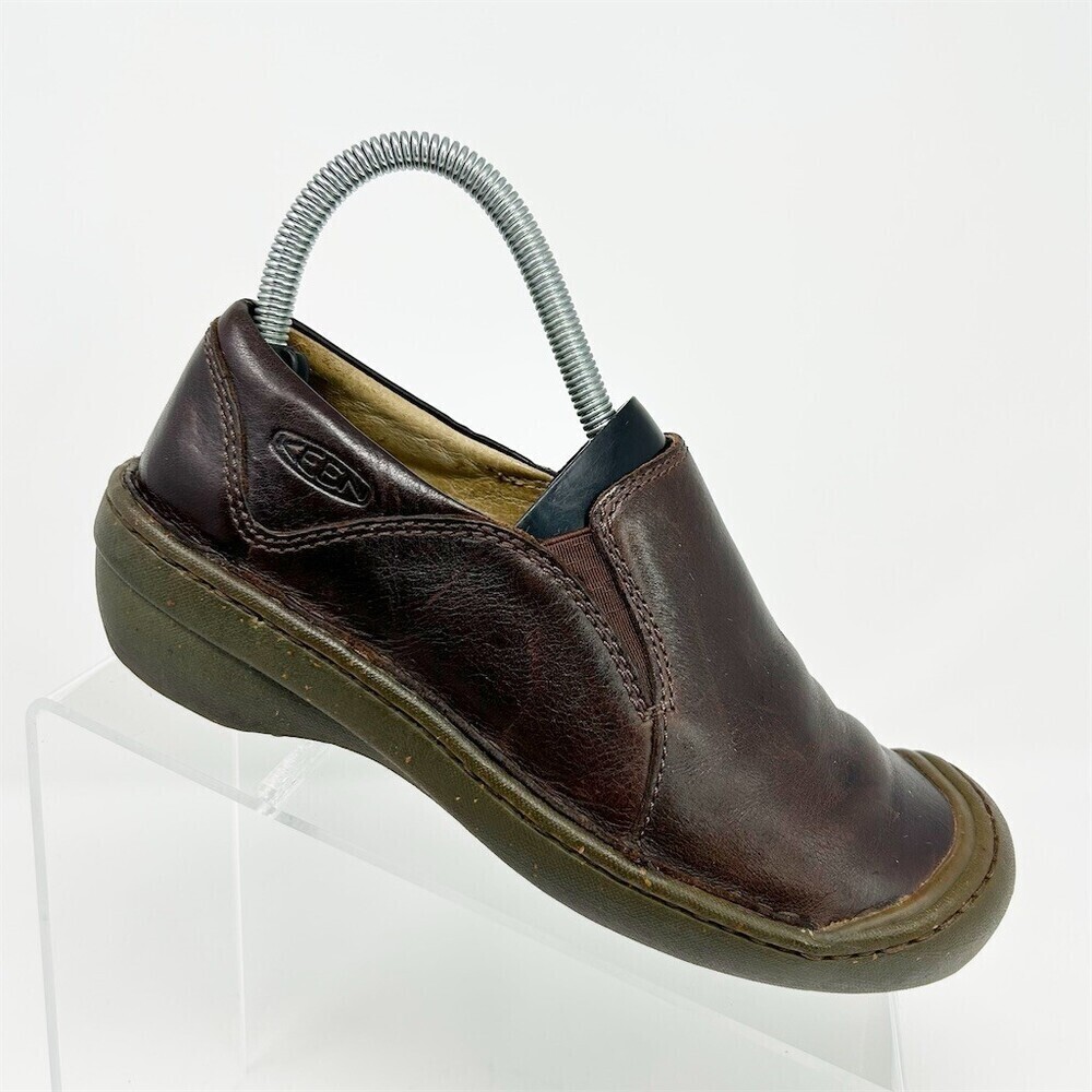 Keen Clara Women's Slip-On Clog Mule Shoes Brown Comfort Casual Workwear Size 6